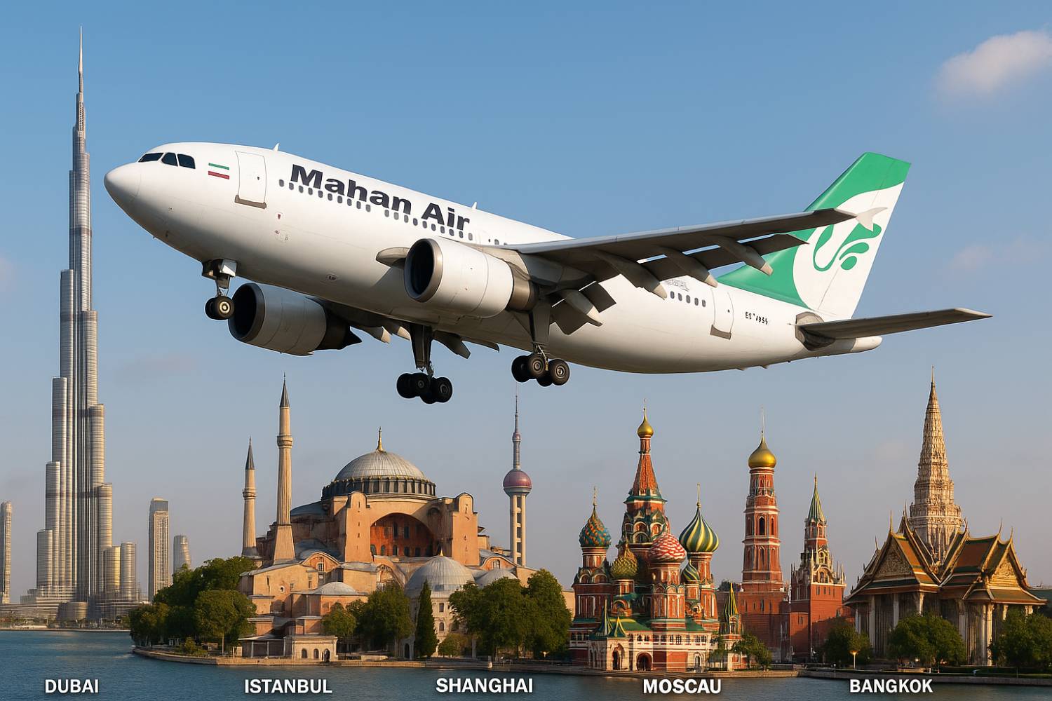 پروازهای خارجی ماهان به کدام کشورها انجام میشود؟